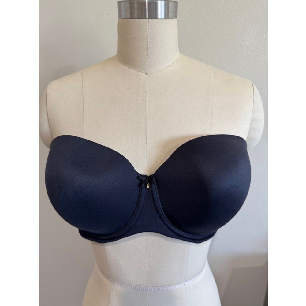 Soma Women's Bra 38DD Black convertible strapless underwire lined EUC